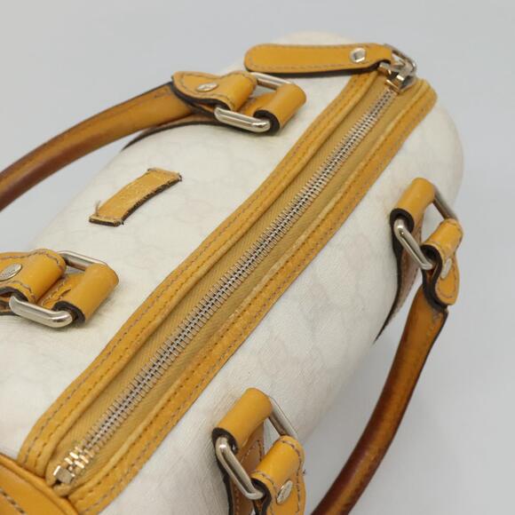GUCCI GG Supreme Hand Bag Pvc White Gold - Picture 6 of 16